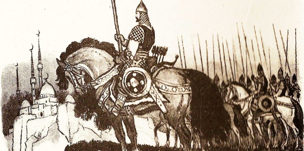 Князь Олег с войском подходит к Константинополю