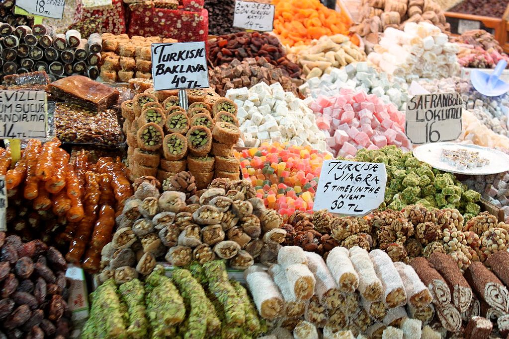 Турецкие сладости пахлава лукум рынок